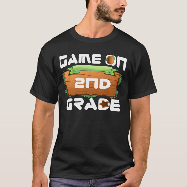 Camiseta video Game On 2nd Grade Kids Team Second Back To S (Anverso)