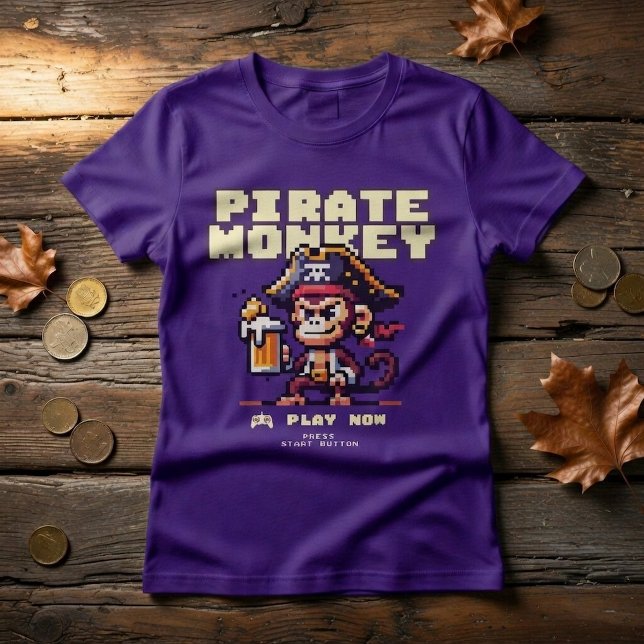 Camiseta Video Game Pirate Monkey T-Shirt (Subido por el creador)