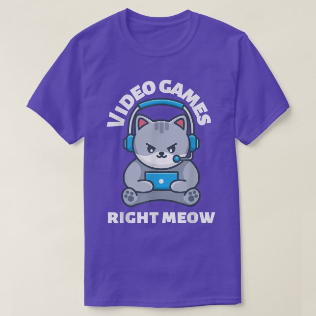 Camiseta Video Game Right Meow Funny Cat Meme  (Diseño del anverso)