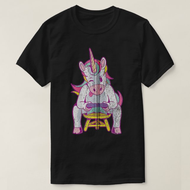 Camiseta Video Game Unicorn Gift For Boys Zip  (Diseño del anverso)