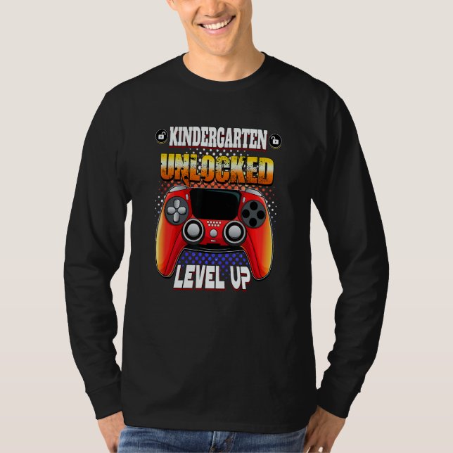 Camiseta Video Gamer Back To School   Kindergarten Unlocked (Anverso)