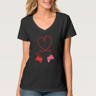 Camiseta Video Gamer Controllers Valentines Day Heart Boys 