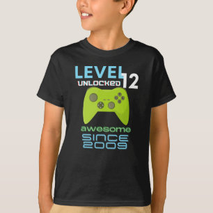 Camiseta Video Gamer de nivel 12 desbloqueado 2009