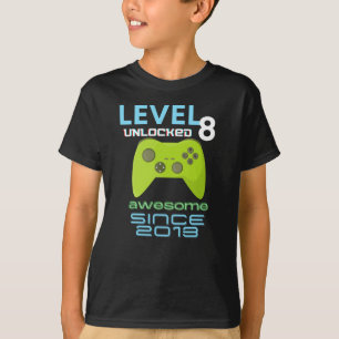 Camiseta Video Gamer de nivel 8 desbloqueado en 2013
