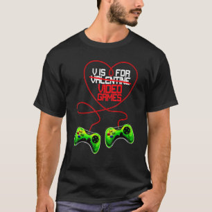 Camiseta Video Gamer Hearts V Es Para Video Games Funny Val