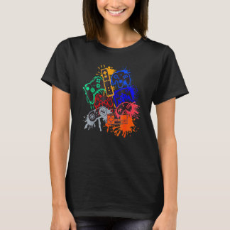 Camiseta Video Gamer Juego Control de juegos de colores Spl