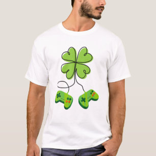 Camiseta Video gamer St Patricks Día de juegos de video irl