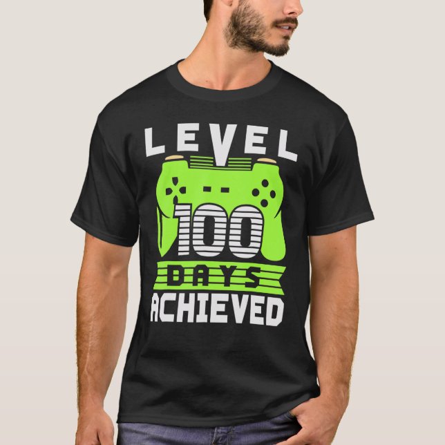 Camiseta Video Gamer Student 100th Day Teacher 100 Days Of  (Anverso)