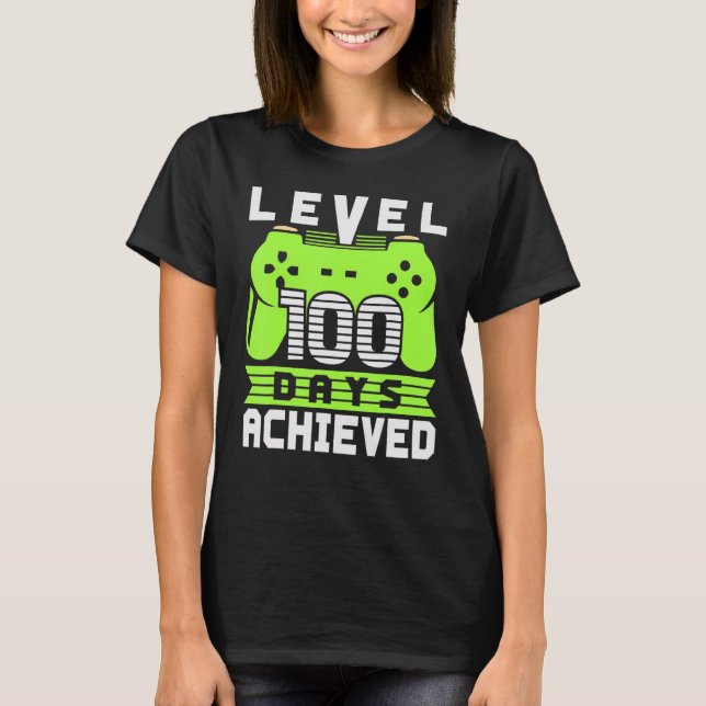 Camiseta Video Gamer Student 100th Day Teacher 100 Days Of  (Anverso)