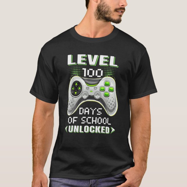 Camiseta Video Gamer Student 100th Day Teacher 100 Days of  (Anverso)