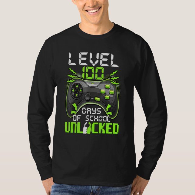 Camiseta Video Gamer Student 100th Day Teacher 100 Days of  (Anverso)