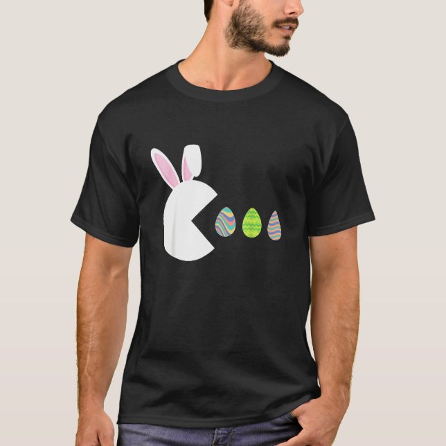 Camiseta Video Games Bunny Eggs Gaming Easter Day Gamer Men (Anverso)