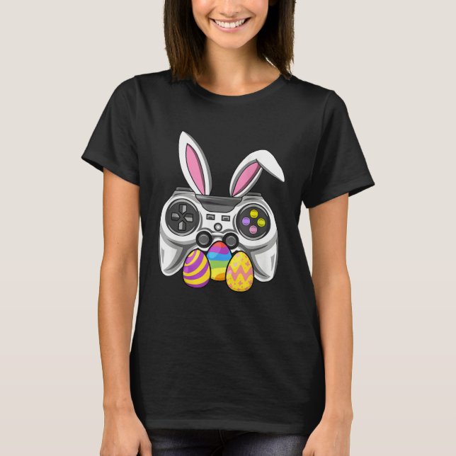 Camiseta Video Games Easter Day Bunny Egg  Gamer Boys Girls (Anverso)