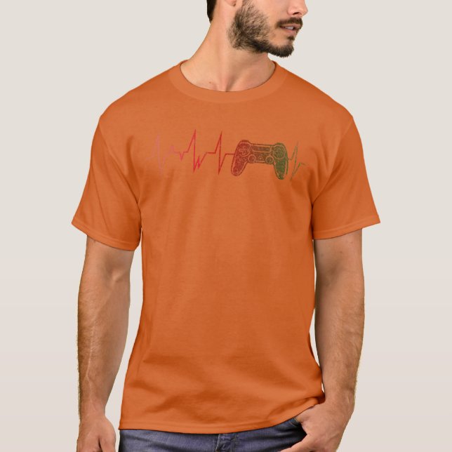 Camiseta Video Games Gamer Gift Idea Heartbeat Controller G (Anverso)