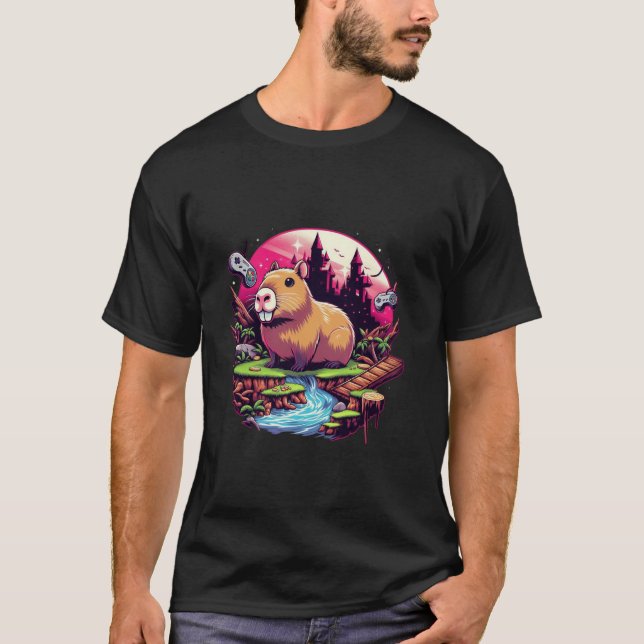 Camiseta Video Games Lover Capybara Funny Video Games Capyb (Anverso)