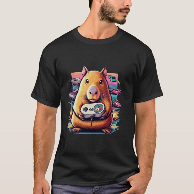 Camiseta Video Games Lover Capybara Funny Video Games Capyb (Anverso)