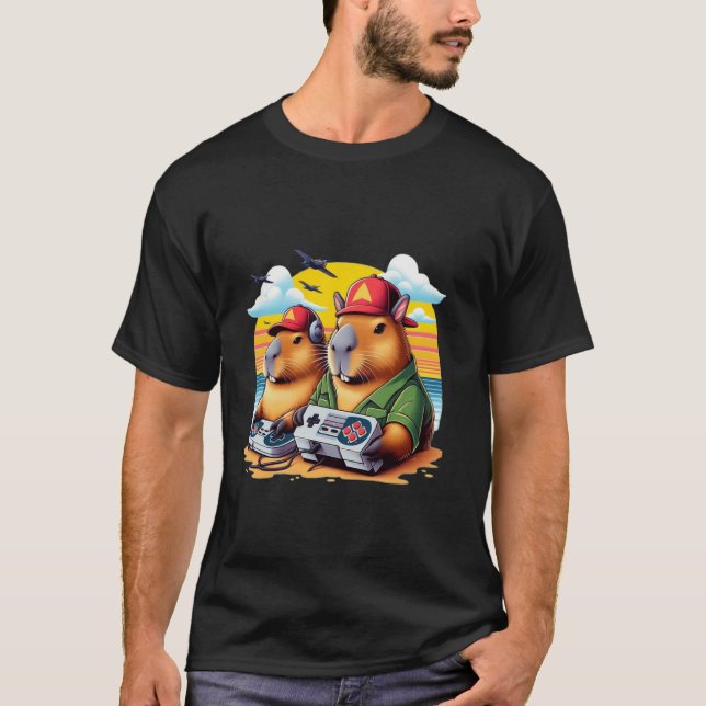 Camiseta Video Games Lover Capybara Funny Video Games Capyb (Anverso)