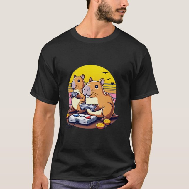 Camiseta Video Games Lover Capybara Funny Video Games Capyb (Anverso)