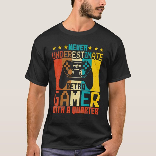 Camiseta Video Games   Never Underestimate Retro Gamer Gami (Anverso)