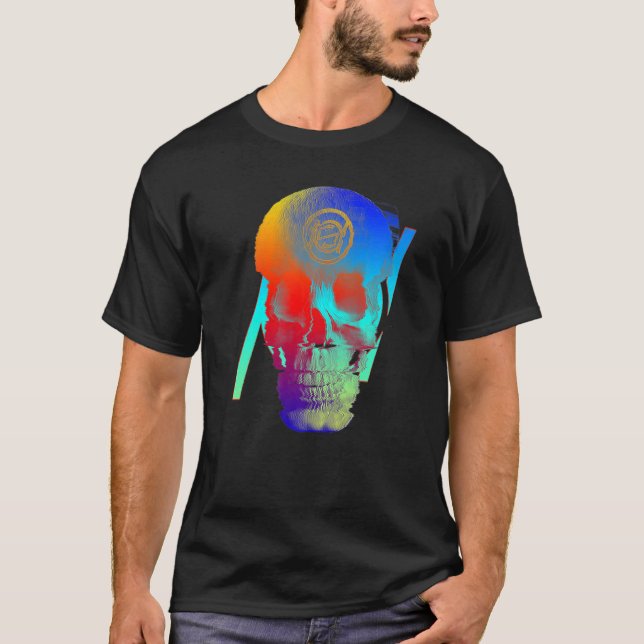 Camiseta Video Glitch Skull Retro (Anverso)