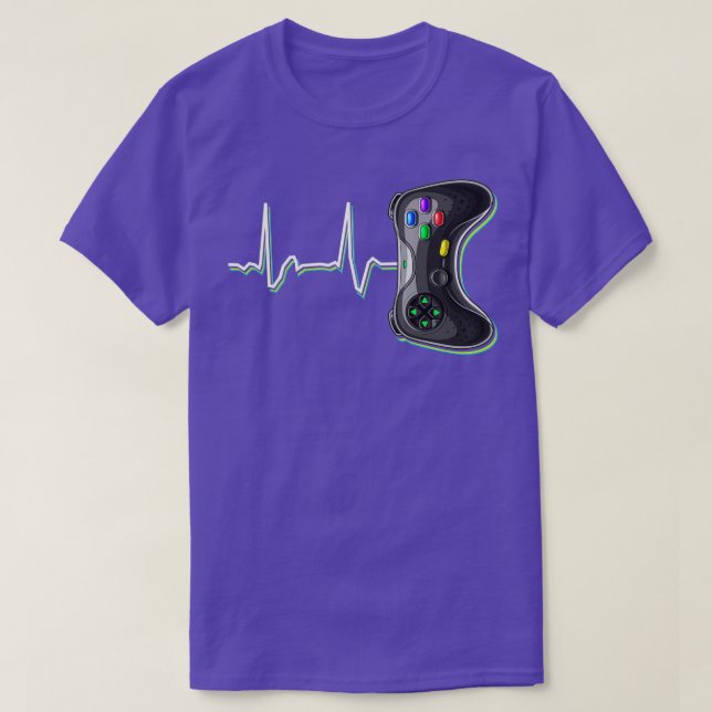 Camiseta Video Heartbeat Video Game Controller Gift Kids B (Diseño del anverso)