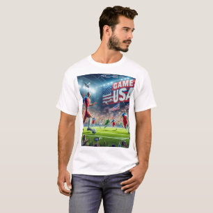 CAMISETA VIDEO JUEGO COPA MUNDIAL DE EE.UU. EN BLANCO