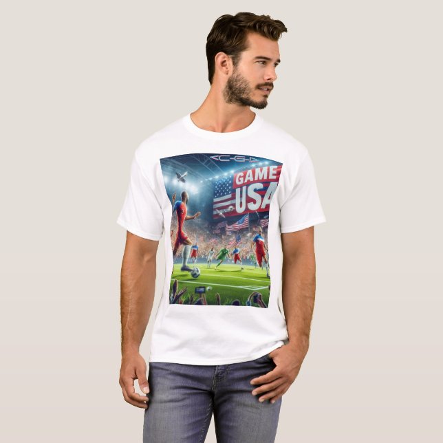 CAMISETA VIDEO JUEGO COPA MUNDIAL DE EE.UU. EN BLANCO (Anverso completo)