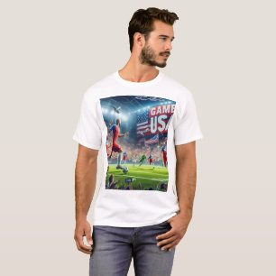 CAMISETA VIDEO JUEGO COPA MUNDIAL DE EE.UU. EN BLANCO