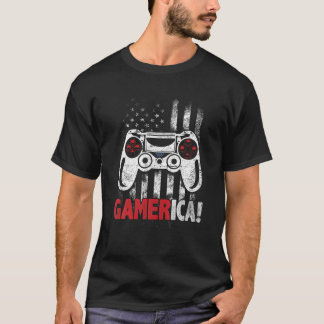 Camiseta Video Juego De Gamerica 4 De Julio Boys Bandera Am