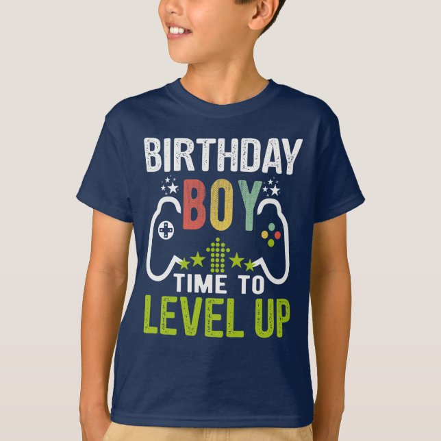 Camiseta Video juego Nacimiento del niño para nivelar a los (Anverso)