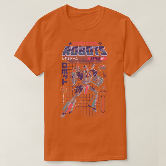 Camiseta Video Juego Robot Modelo N (Diseño del anverso)