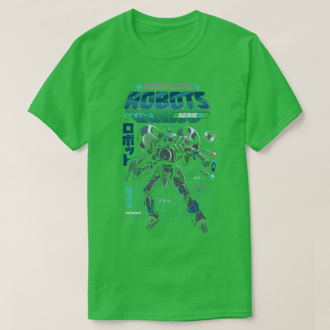 Camiseta Video Juego Robot Modelo S (Diseño del anverso)