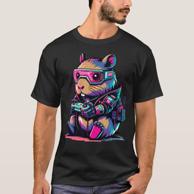 Camiseta Video Juegos Cyber Capybara Capybara (Anverso)