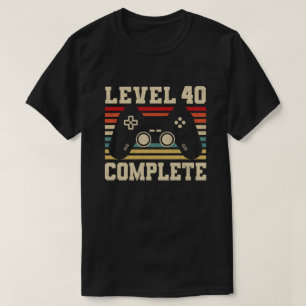 Camiseta Video jugador de 40 años completo de nivel 40