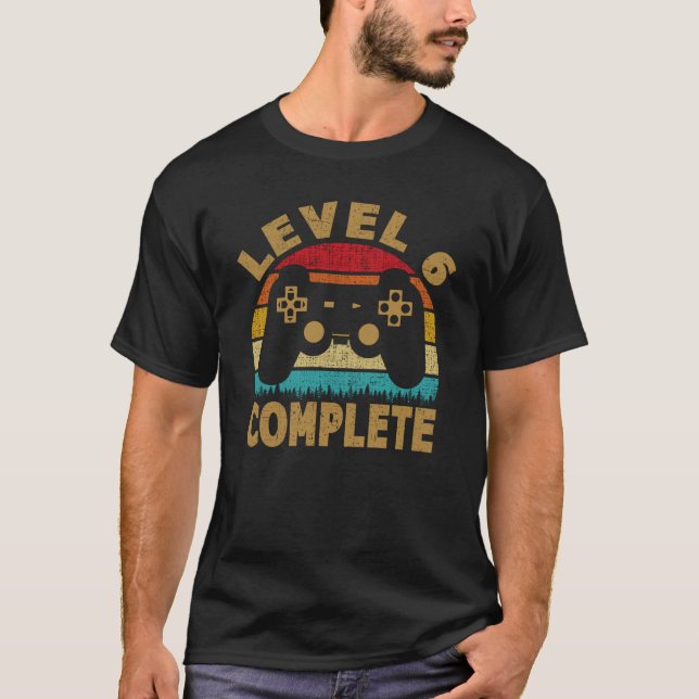 Camiseta Video jugador de 6º aniversario de nivel 6 complet (Anverso)
