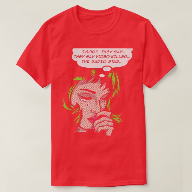 Camiseta Video mató a la estrella de la radio (Diseño del anverso)