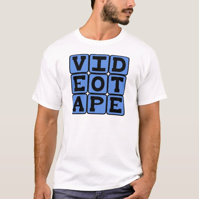 Camiseta Videocasete, cinta VHS (Anverso)