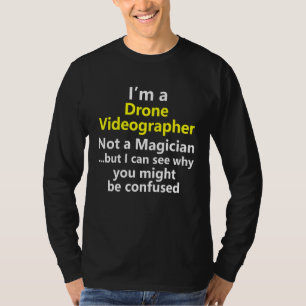 Camiseta Videógrafo con Drone Videografía Trabajo Carrera O