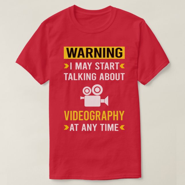 Camiseta Videografo de advertencia (Diseño del anverso)