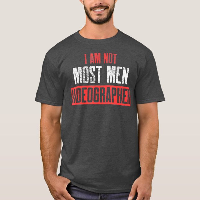 Camiseta Videógrafo La Mayoría De Los Hombres Vídeo Cineast (Anverso)