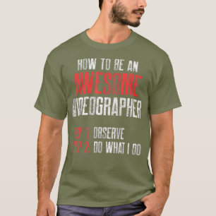 Camiseta Videógrafo observa el regalo del cineasta de la vi
