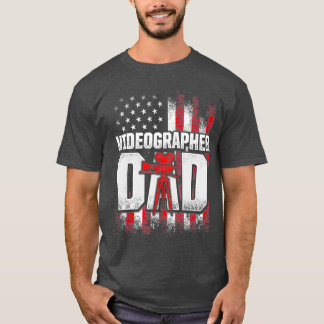 Camiseta Videógrafo USA Flags Videography Filmaker