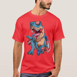 Camiseta Videojuego 4 de julio Dinosaur Amerisaurus Gameris