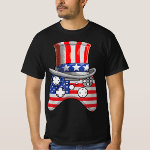 Camiseta Videojuego 4 De Julio Tío Sam Gorra Game Controll