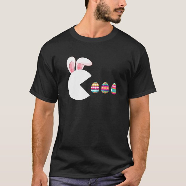 Camiseta Videojuego Bunny Eggs Easter Gamer Niños Chicos Bo (Anverso)