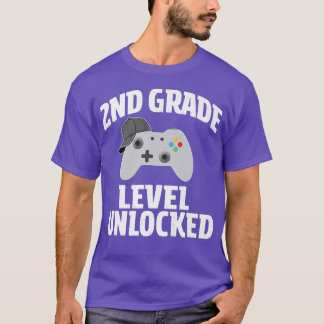 Camiseta Videojuego de 2º grado Desbloqueado de vuelta a la