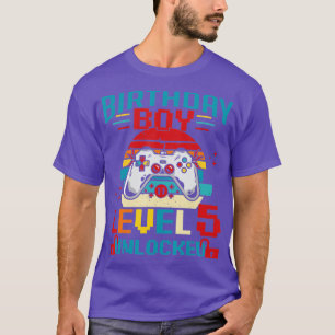 Camiseta Videojuego de 5º cumpleaños de nivel 5 sin bloquea