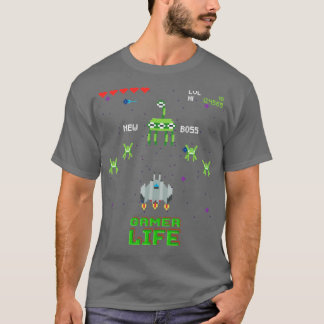 Camiseta Videojuego de arcade de espacio retro3
