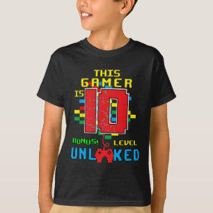 Camiseta Videojuego de camisas de cumpleaños Desbloqueado N