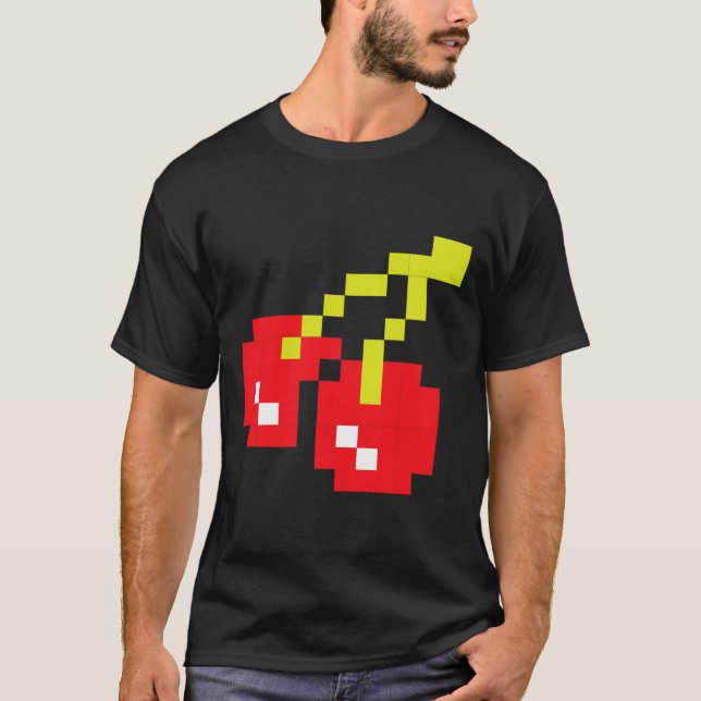 Camiseta Videojuego de cerezas 80 Disfraces de Halloween Fá (Anverso)